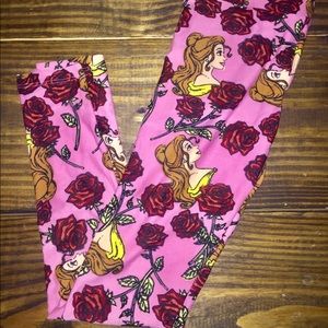 Belle Beauty & Beast roses LuLaRoe leggings OS new